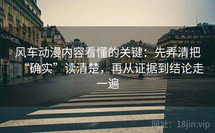 风车动漫内容看懂的关键：先弄清把“确实”读清楚，再从证据到结论走一遍